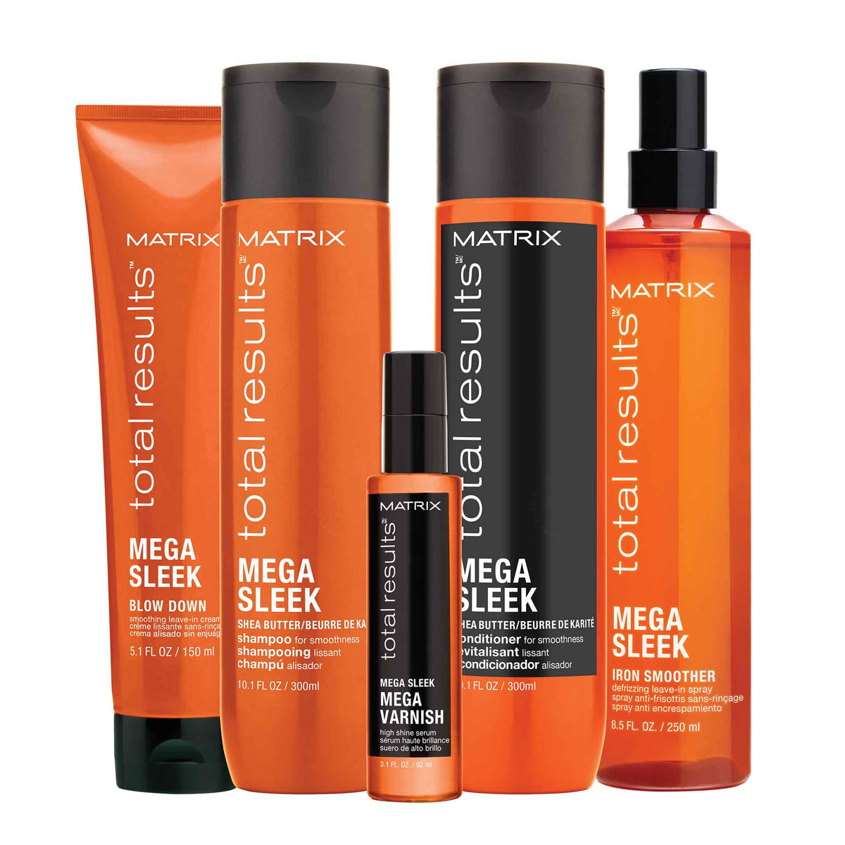 Mega Sleek Iron Smoother Defrizzing Leave-In Conditioner Spray - Matrix